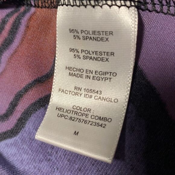 Daisy Fuentes heliotrope combo print v-neck top - Picture 7 of 9